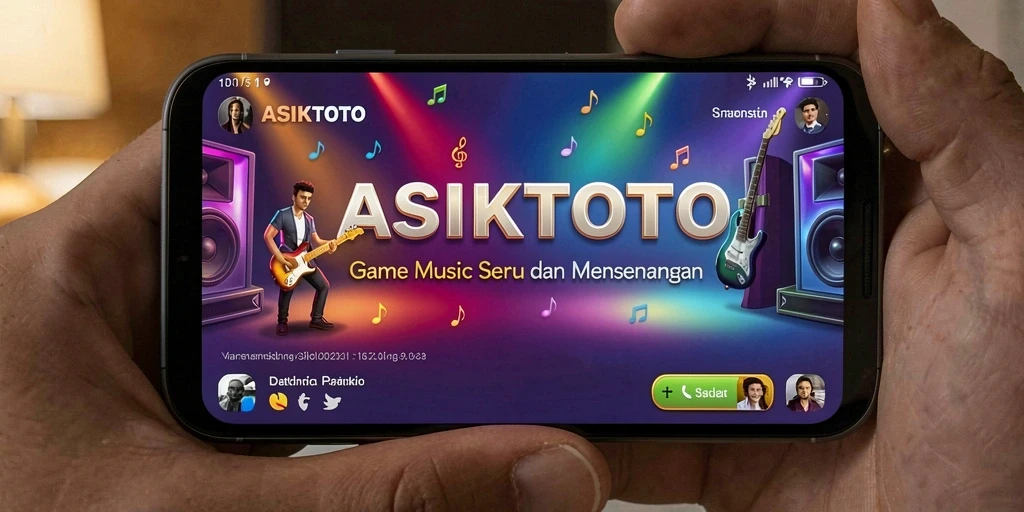 Tangkapan layar gameplay ASIKTOTO dengan berbagai instrumen musik.