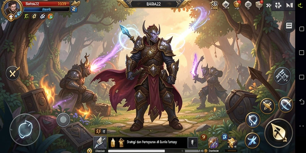 Tampilan gameplay menakjubkan di BARA22 dengan pertarungan strategis.