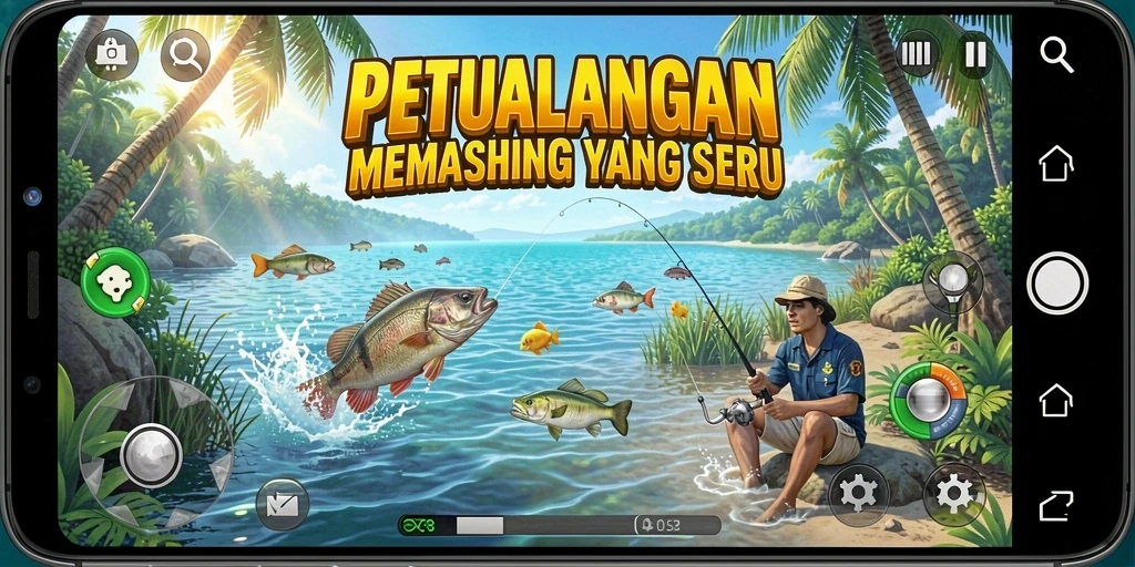 Screenshot G668 menampilkan gameplay memancing yang menarik dan menantang.