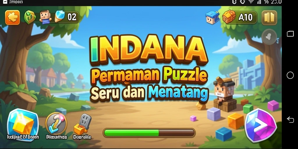 Tampilan gameplay Puzzle INDAAA yang menarik dan menantang.