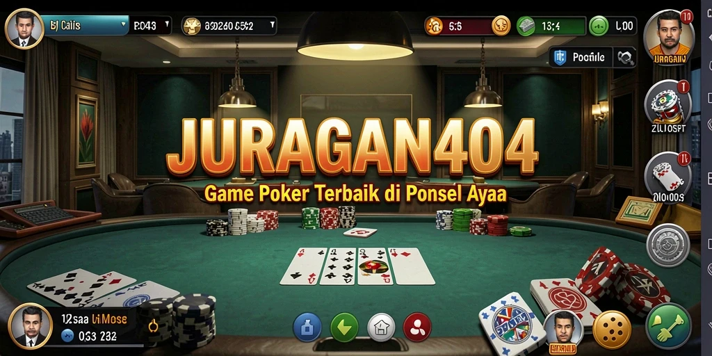 Tampilan menawan dari gameplay Poker di JURAGAN404 yang mengasyikkan.