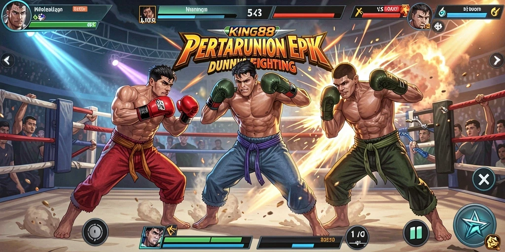 Tampilan gameplay <strong>KING88</strong> yang menarik dan intens saat bertarung.