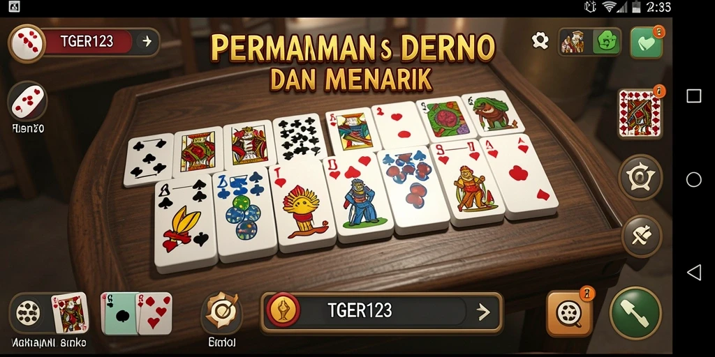 Screenshot gameplay TGER123 menampilkan keseruan bermain Domino.