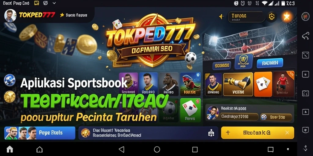 Tampilan menarik yang menampilkan taruhan olahraga di TOKPED777.