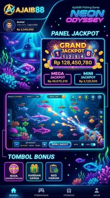 Tampilan antarmuka utama aplikasi ajaib88.